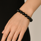 Siyah Turmalin Doğal Taş Bileklik 10 mm