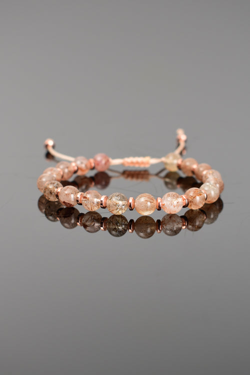 Süper Seven (Kuvars ) Doğal Taş Makrome Bileklik - Görsel 6 - Safnaturel