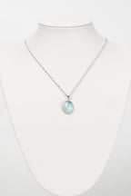 Topaz Doğal Taş 925 Ayar Gümüş Kolye