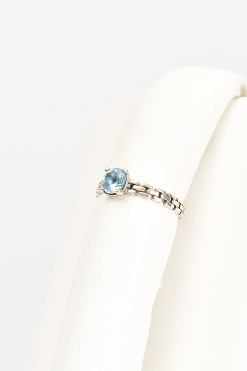 Topaz Doğal Taş 925 Ayar Gümüş Yüzük