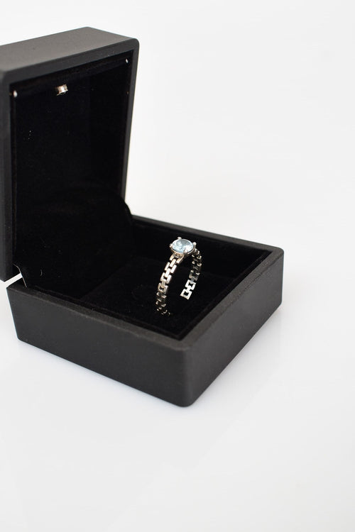 Topaz Doğal Taş 925 Ayar Gümüş Yüzük