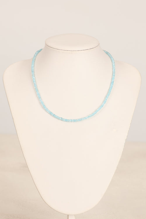 Topaz Doğal Taş Kolye 3-4 mm Rondel Kesim