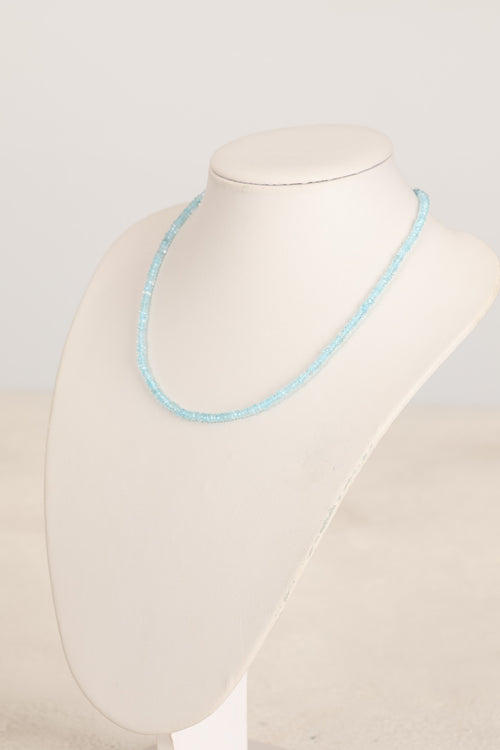 Topaz Doğal Taş Kolye 3-4 mm Rondel Kesim