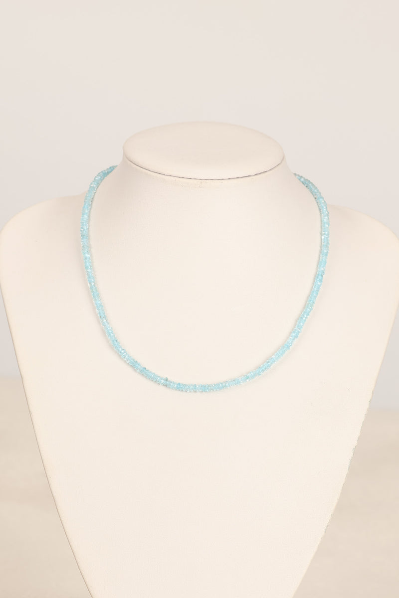 Topaz Doğal Taş Kolye 3-4 mm Rondel Kesim - Görsel 4 - Safnaturel