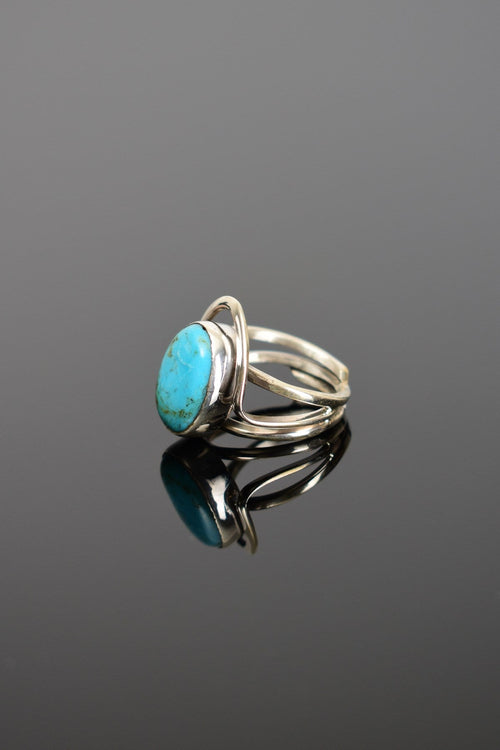 Turquoise Firuze Natural Stone 925 Sterling Silver Ring