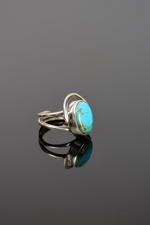 Turquoise Firuze Natural Stone 925 Sterling Silver Ring