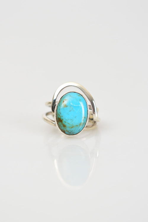 Turquoise Firuze Natural Stone 925 Sterling Silver Ring