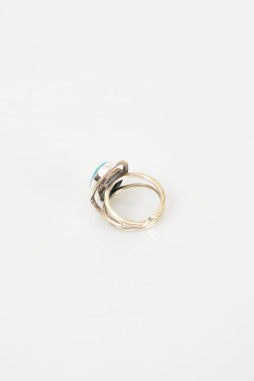 Turquoise Firuze Natural Stone 925 Sterling Silver Ring