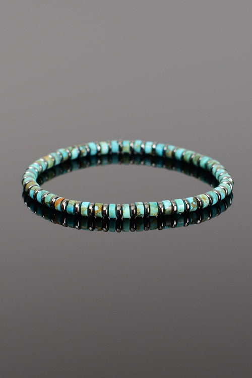 Turkuaz Firuze - Hematit Doğal Taş Bileklik