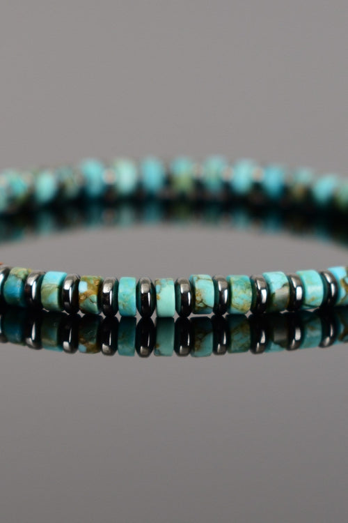 Turkuaz Firuze - Hematit Doğal Taş Bileklik