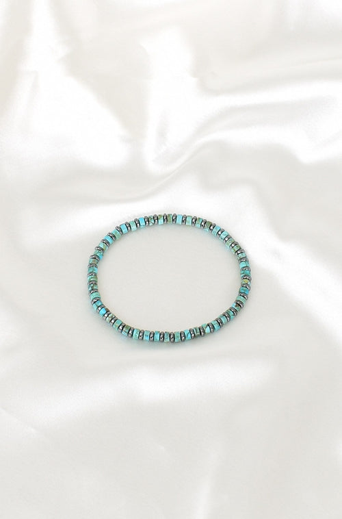 Turkuaz Firuze - Hematit Doğal Taş Bileklik