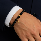 Turmalin Doğal Taş 925 Gümüş Aparatlı Erkek Bileklik