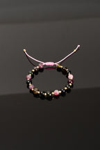 Tourmaline Natural Stone Macrame Bracelet