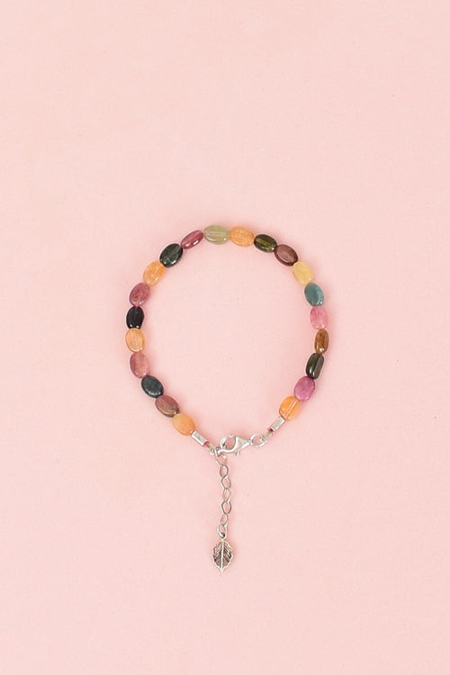 Turmalin Doğaltaş Bileklik Natürel Kesim