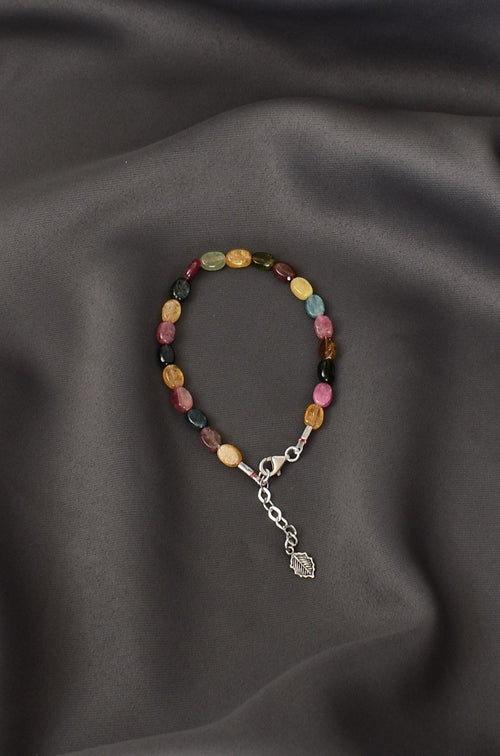 Turmalin Doğaltaş Bileklik Natürel Kesim