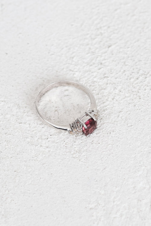 Turmalin - Pırlantalı Doğal Taş 925 Ayar Gümüş Yüzük