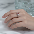 Turmalin - Pırlantalı Doğal Taş 925 Ayar Gümüş Yüzük