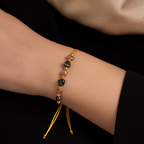 Turmalin Tek Sıra Makrome Tasarım Bileklik