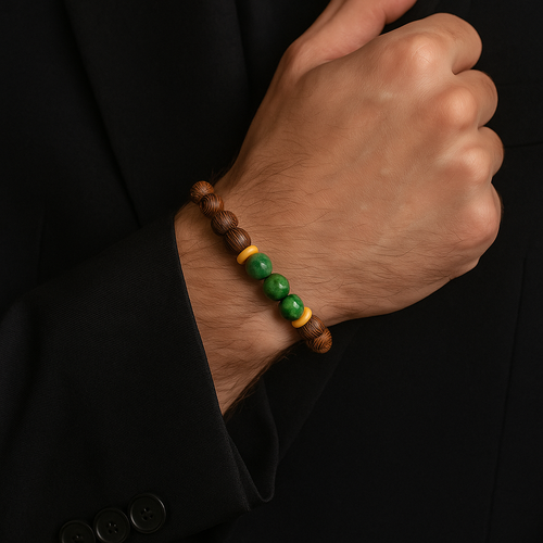 Venge Wood - Anyolit Doğal Taş Bileklik