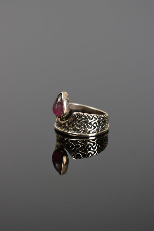 Yakut Doğal Taş 925 Ayar Gümüş Yüzük