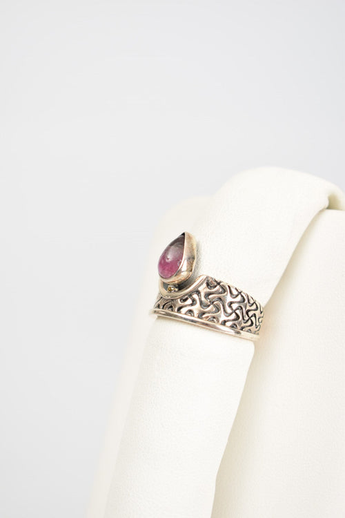 Yakut Doğal Taş 925 Ayar Gümüş Yüzük