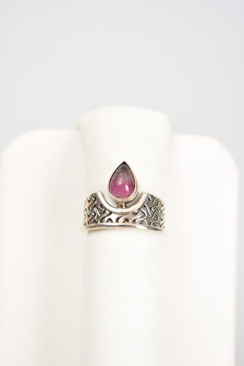 Yakut Doğal Taş 925 Ayar Gümüş Yüzük