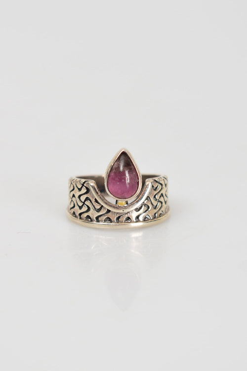 Yakut Doğal Taş 925 Ayar Gümüş Yüzük