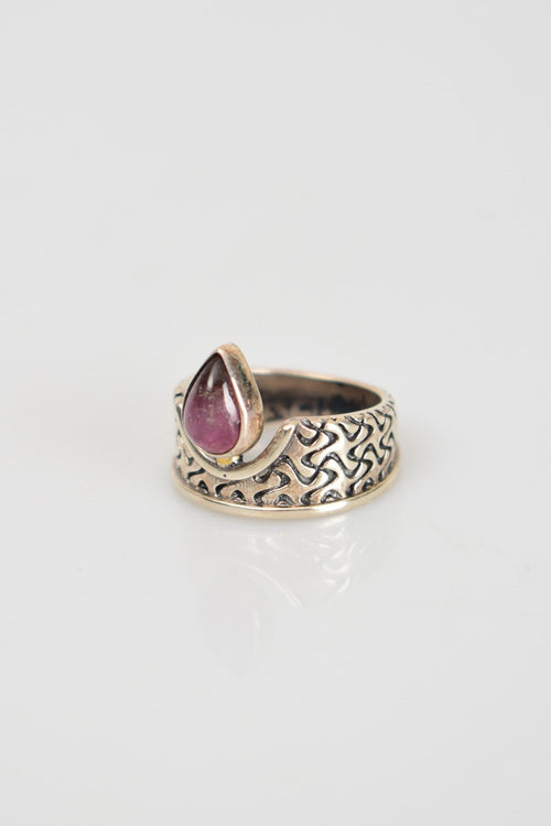 Yakut Doğal Taş 925 Ayar Gümüş Yüzük