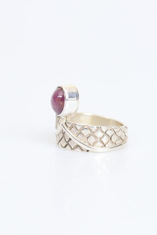 Yakut Doğal Taş 925 Ayar Gümüş Yüzük