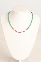 Yakut – Zümrüt – İnci Gümüş Kapama Özel Tasarım Doğal Taş Kolye