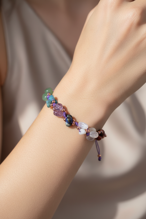 Yay Burcu Makrome Tasarım Doğal Taş Bileklik