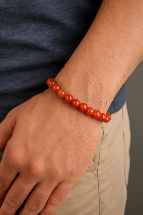 Yemen Akik Doğal Taş Bileklik 8 mm