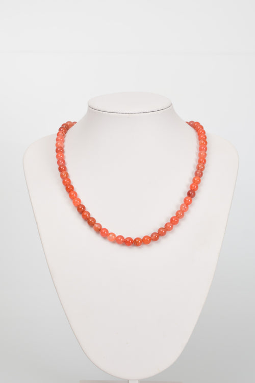 Yemen Akik Doğal Taş Dizi Kolye 8 mm