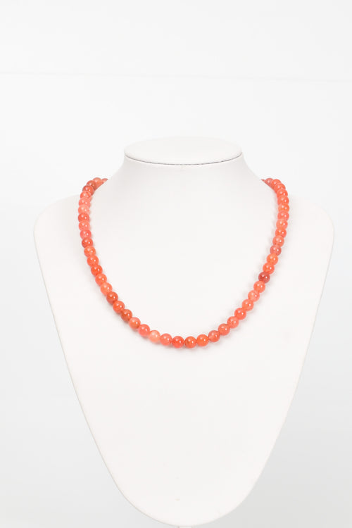 Yemen Akik Doğal Taş Dizi Kolye 8 mm