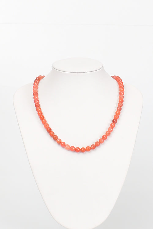 Yemen Akik Doğal Taş Dizi Kolye 8 mm