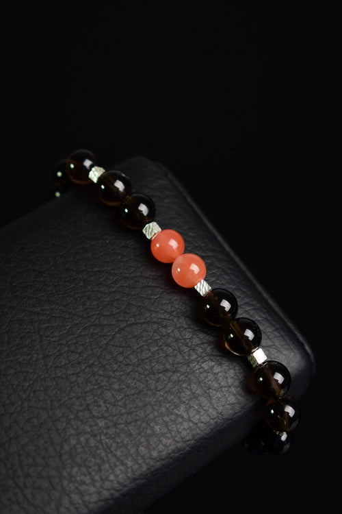 Yemen Akik - Dumanlı Kuvars - Obsidyen Doğal Taş Gümüş Unisex Bileklik