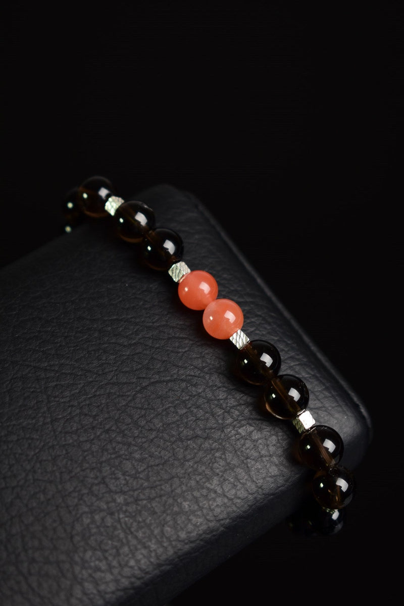 Yemen Akik - Dumanlı Kuvars - Obsidyen Doğal Taş Gümüş Unisex Bileklik - Görsel 2 - Safnaturel