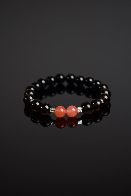 Yemen Akik - Dumanlı Kuvars - Obsidyen Doğal Taş Gümüş Unisex Bileklik