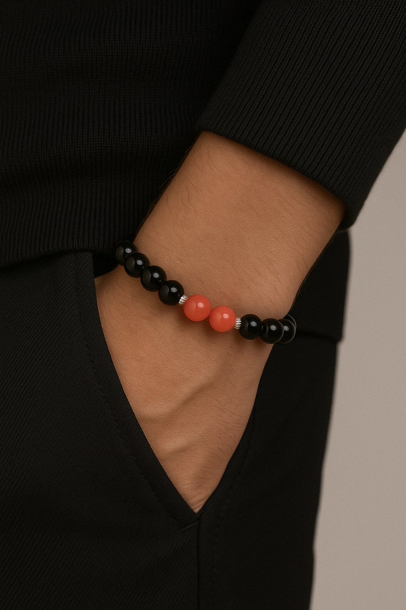 Yemen Akik - Dumanlı Kuvars - Obsidyen Doğal Taş Gümüş Unisex Bileklik - Görsel 1 - Safnaturel