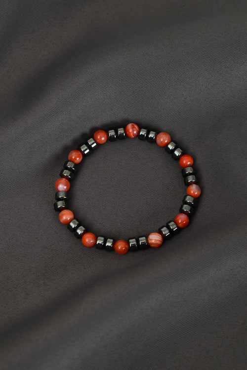 Yemen Akik - Hematit Doğal Taş Bileklik 6 mm