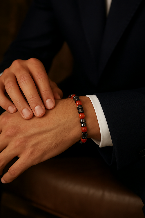 Yemen Akik - Hematit Doğal Taş Bileklik 6 mm