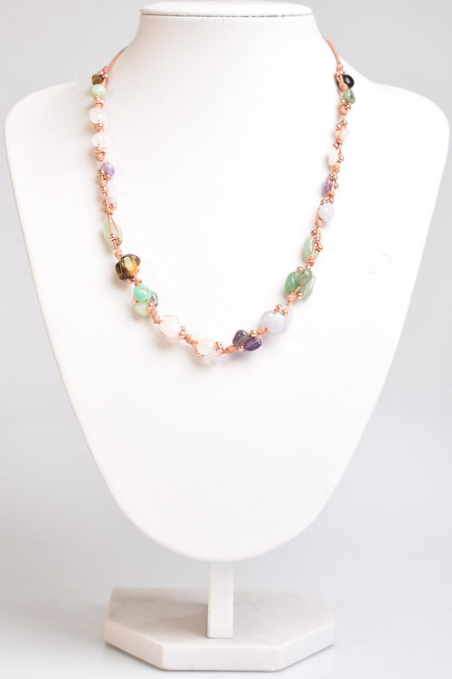 Yengeç Burcu Doğal Taş Makrome Kolye