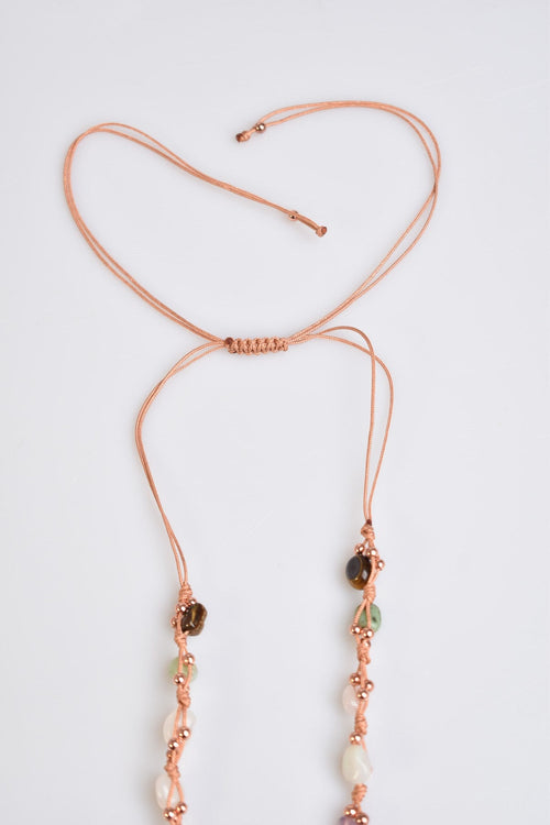 Yengeç Burcu Doğal Taş Makrome Kolye