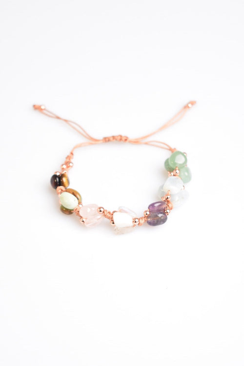 Yengeç Burcu Makrome Tasarım Doğal Taş Bileklik