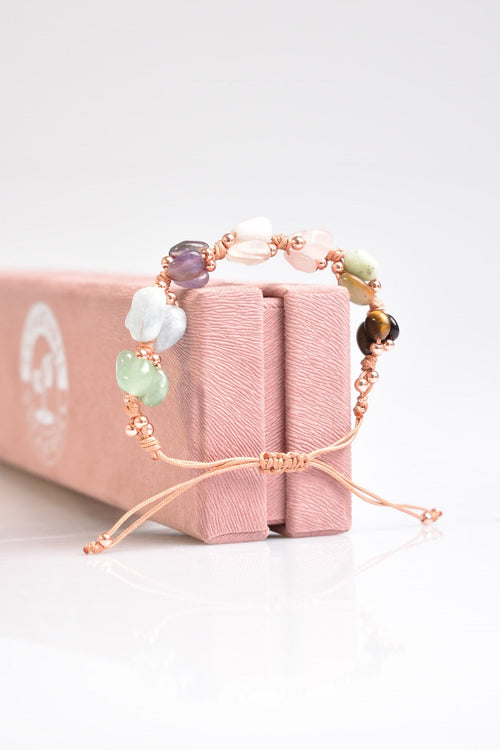 Yengeç Burcu Makrome Tasarım Doğal Taş Bileklik