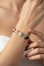 Yengeç Burcu Makrome Tasarım Doğal Taş Bileklik