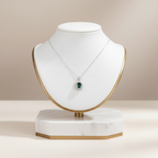 Yeşil Turmalin Doğal Taş 925 Ayar Gümüş Kolye