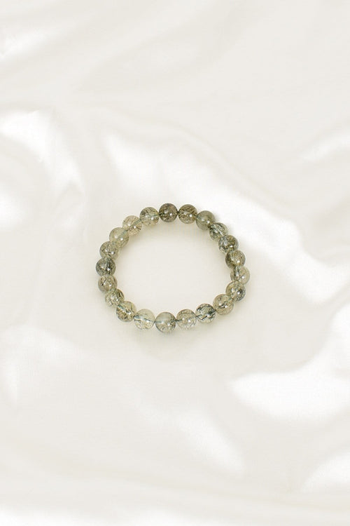 Yeşil Turmalin Kuvars Doğal Taş Bileklik 8 mm