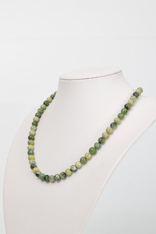 Yeşim Serpantin Doğal Taş Dizi Kolye 8 mm