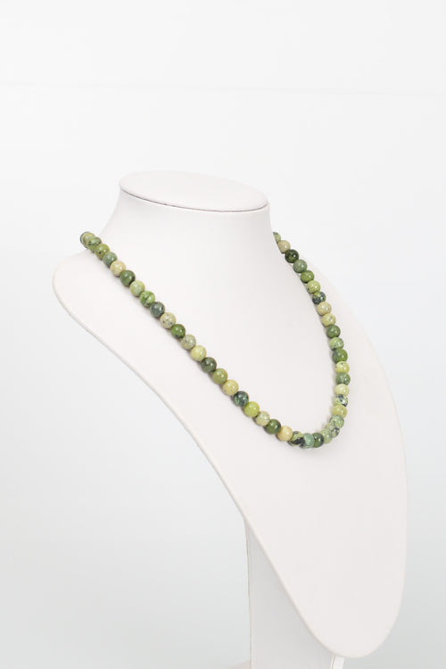 Yeşim Serpantin Doğal Taş Dizi Kolye 8 mm